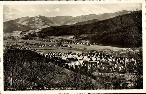 Ak Freiburg im Breisgau, Blick in das Dreisamtal mit Feldberg