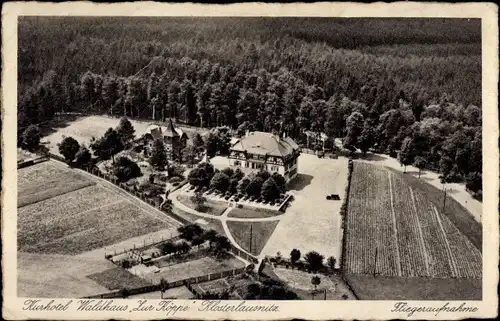 Ak Bad Klosterlausnitz in Thüringen, Kurhotel Waldhaus Zur Köppe, Fliegeraufnahme