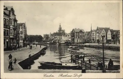 Ak Emden in Ostfriesland, Rathaus Delft