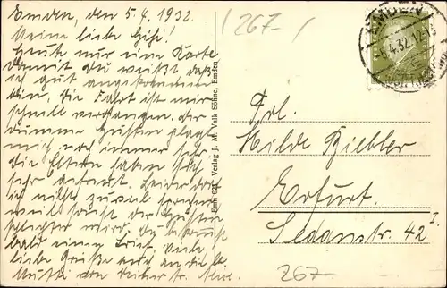 Ak Emden in Ostfriesland, Rathaus Delft