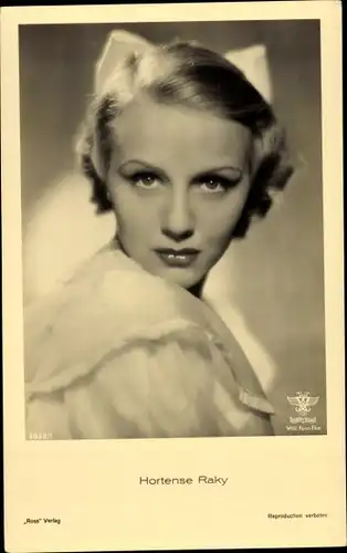 Ak Schauspielerin Hortense Raky, Portrait