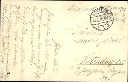 Passepartout Ak Cottbus, Spremberger Straße mit Geschäften, Deutscher Gruß, Wappen, Eichenlaub