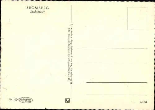 Ak Bydgoszcz Bromberg Westpreußen, Stadttheater, Motorradfahrer