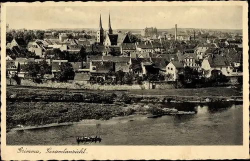 Ak Grimma in Sachsen, Panorama, Kirche