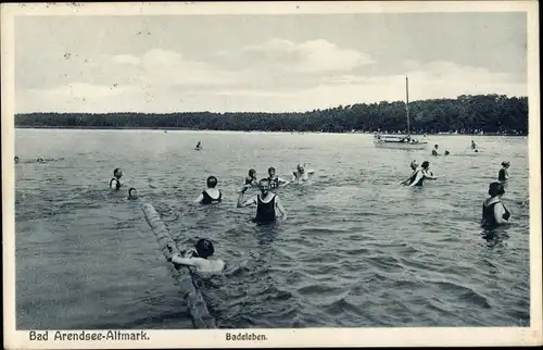 Ak Arendsee in der Altmark, Badeleben