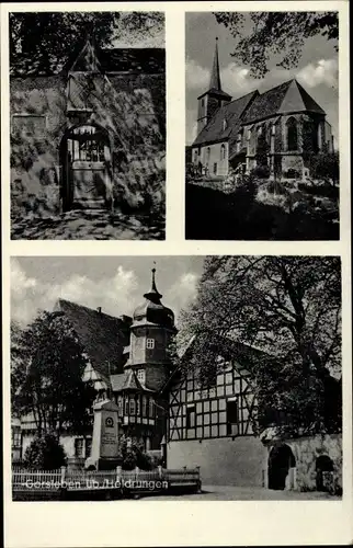 Ak Gorsleben an der Unstrut Kyffhäuserkreis, Ortsansichten, Kirche