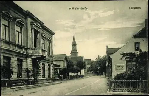 Ak Lunden in Holstein Dithmarschen, Wilhelmstraße, Uhrmacher