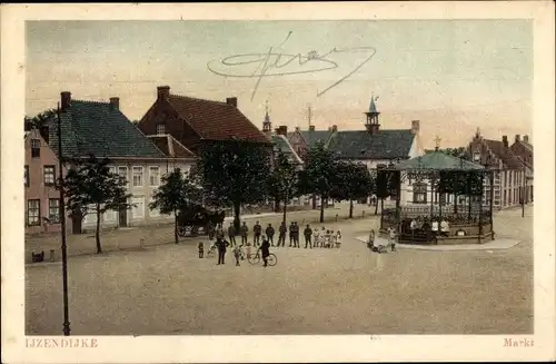 Ak IJzendijke Zeeland, Markt