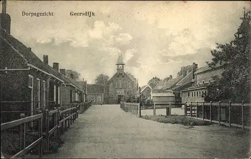 Ak Geersdijk Noord Beveland Zeeland, Dorpsgezicht