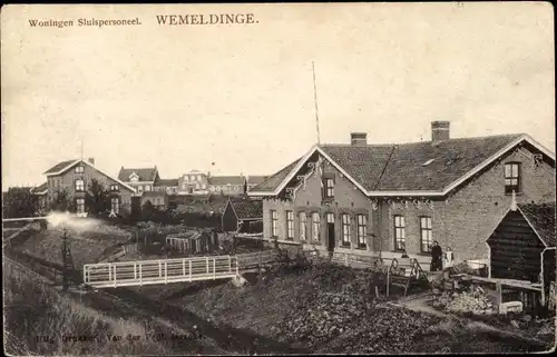 Ak Wemeldinge Zeeland Niederlande, Woningen Sluispersoneel