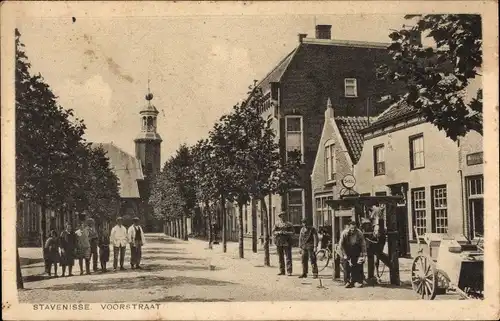 Ak Stavenisse Zeeland Niederlande, Voorstraat, Shell Tankstelle