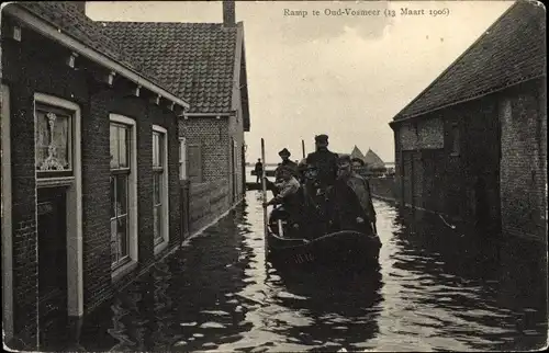 Ak Oud Vossemeer Zeeland Niederlande, Ramp, 13. März 1906