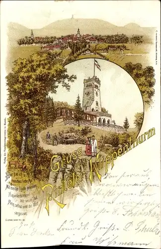 Litho Rinteln an der Weser, Rinteler Klippenturm