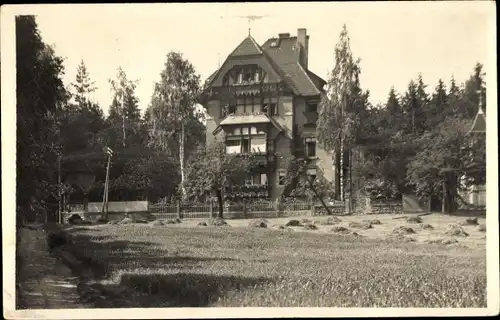 Foto Ak Hartha Hintergersdorf Tharandt im Erzgebirge, Fachwerkhaus