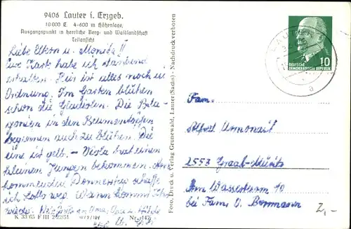 Ak Lauter Bernsbach im Erzgebirge Sachsen, Ortsansicht