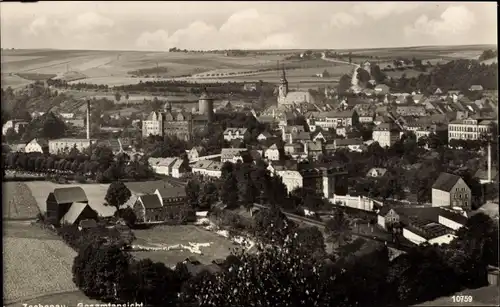 Ak Zschopau im Erzgebirge Sachsen, Gesamtansicht vom Ort
