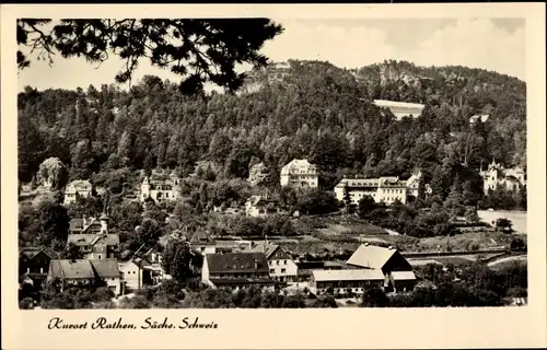 Ak Rathen an der Elbe Sächsische Schweiz, Panorama