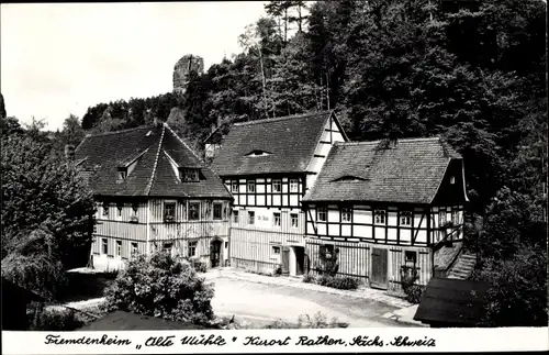 Ak Rathen an der Elbe Sächsische Schweiz, Fremdenheim Alte Mühle