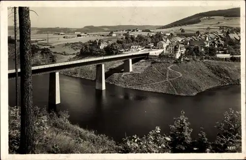 Ak Saalburg in Thüringen, Partie an der Saale, Saaletalsperre