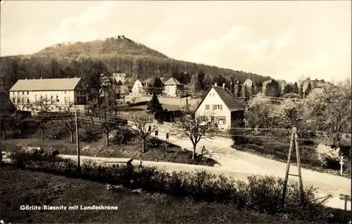 Ak Biesnitz Görlitz in der Lausitz, Teilansicht mit Landeskrone