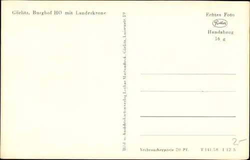 Ak Görlitz in der Lausitz, Landeskrone, HOG Burghof, Straßenpartie