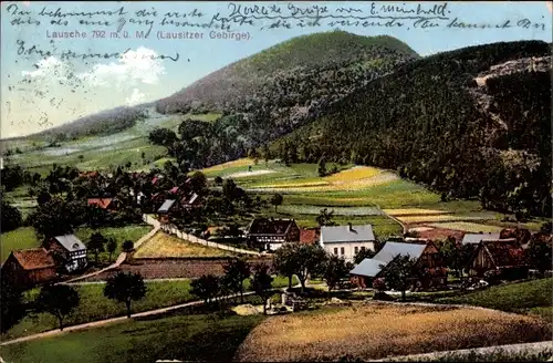 Ak Waltersdorf Großschönau Lausitz, Lausche, Blick auf den Ort