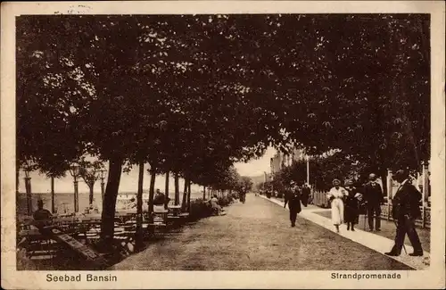 Ak Ostseebad Bansin Heringsdorf auf Usedom, Strandpromenade