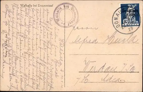 Ak Donaustauf in der Oberpfalz, Walhalla