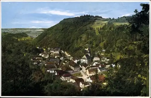 Ak Bad Berneck im Fichtelgebirge Oberfranken, Panoramablick auf den Ort