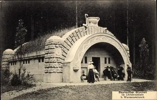 Ak Warmensteinach Oberfranken Bayern, Bayreuther Brunnen im Löchleinstraße