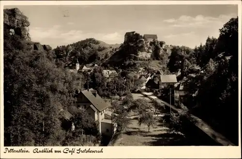 Ak Pottenstein in Oberfranken, Ausblick vom Café Gretchenruh