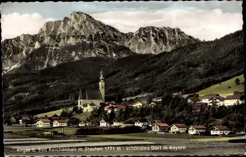 Ak Anger in Oberbayern, Dorf mit Staufen