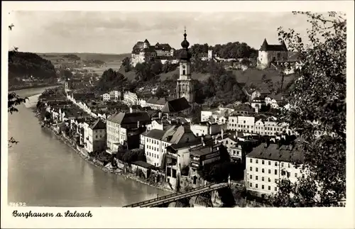 Ak Burghausen an der Salzach Oberbayern, Ortsansicht