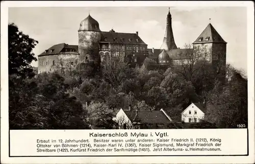 Ak Mylau Reichenbach im Vogtland, Kaiserschloß