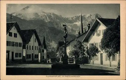 Ak Garmisch Partenkirchen in Oberbayern, Floriansplatz