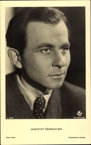 Ak Schauspieler Joachim Gottschalk, Portrait, Ross Verlag A 3253 2