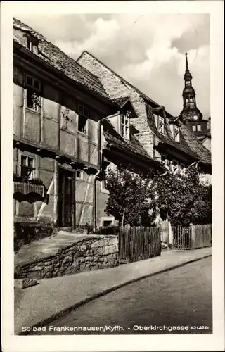 Ak Bad Frankenhausen im Kyffhäuserkreis, Blick in die Oberkirchgasse