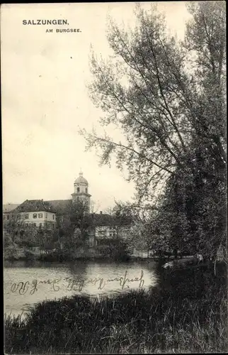 Ak Bad Salzungen in Thüringen, Am Burgsee