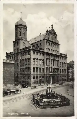 Ak Augsburg in Schwaben, Rathaus