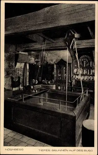 Ak Nürnberg in Mittelfranken, Tiefer Brunnen auf der Burg