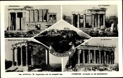 Ak Athen Griechenland, Akropolis, Parthenon, Propylees, Erechtheion