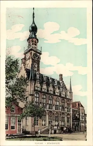 Ak Veere Zeeland Niederlande, Stadhuis