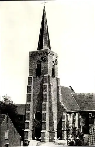 Ak Oudelande Zeeland Niederlande, Ned. Herv. Kerk