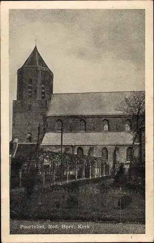 Ak Poortvliet Zeeland, Ned. Herv. Kerk