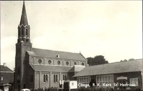 Ak Clinge Zeeland Niederlande, R. K. Kerk St. Henricus