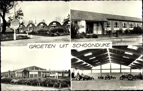 Ak Schoondijke Sluis Zeeland Niederlande, Praktijkloods, Rijks Middelbare Landbouwschool