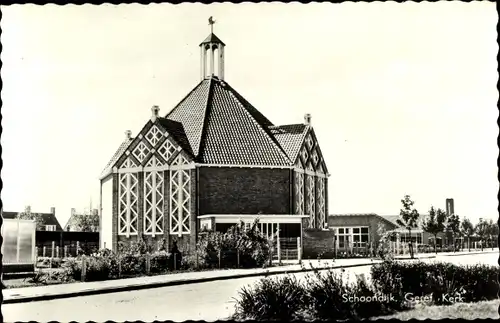 Ak Schoondijke Sluis Zeeland Niederlande, Geref. Kerk