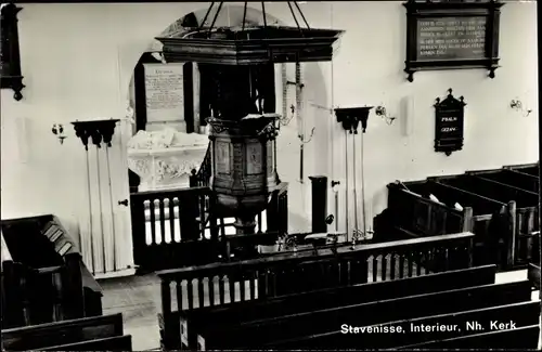 Ak Stavenisse Zeeland Niederlande, Kircheninneres