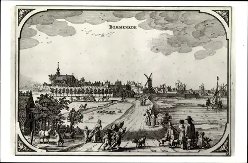 Künstler Ak Bommenede Zeeland Niederlande, Ortsansicht