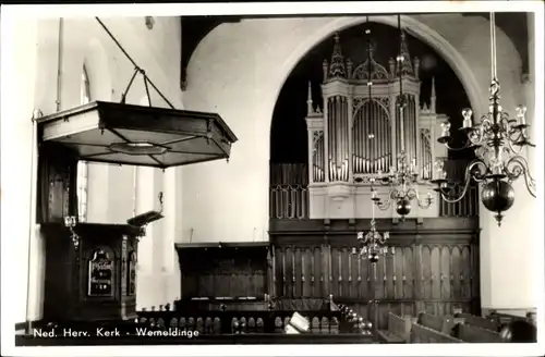 Ak Wemeldinge Zeeland Niederlande, Ned. Herv. Kerk, Kircheninneres